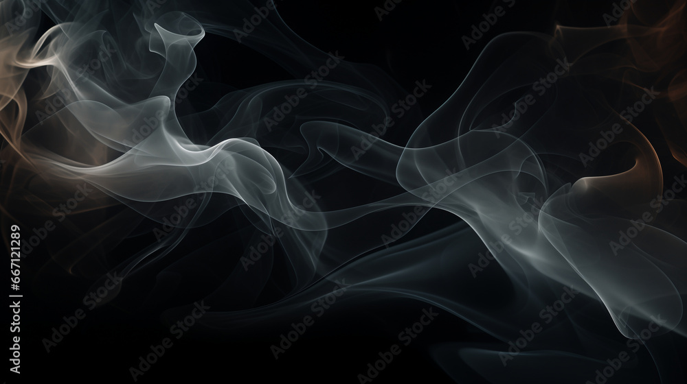 Colorful abstract smoke billows on a dark background, swirling and forming shapes and patterns. The smoke is a variety of colors, including red, pink, blue, and yellow