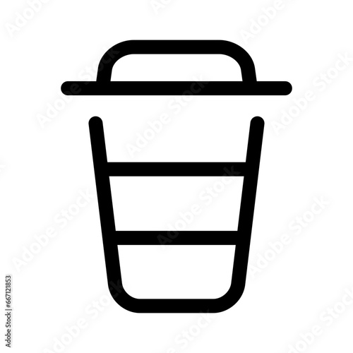 Paper cup icon. Beverage icon