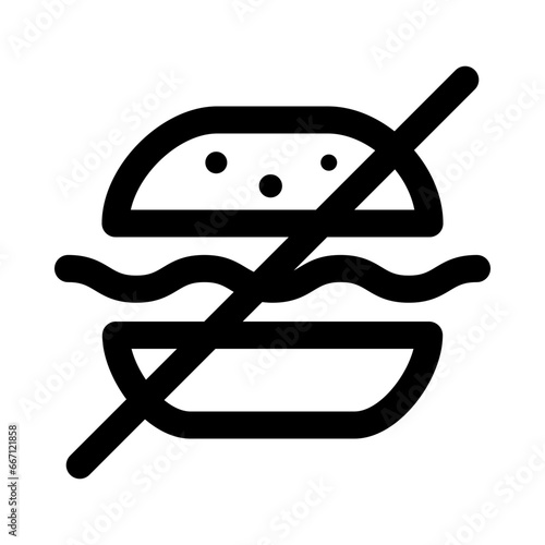 No food icon. No hamburgers icon