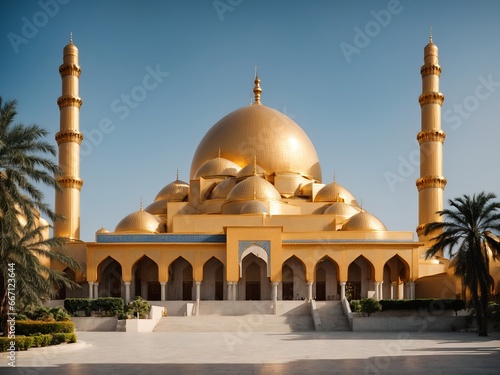 Modern mosque background photo