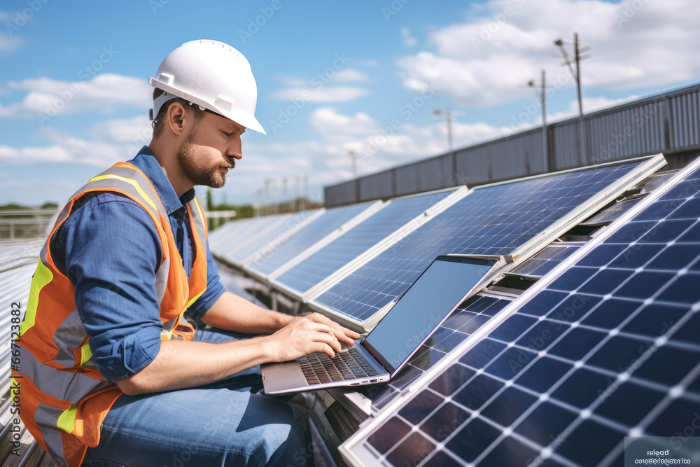 engineer with panel engineer with panel