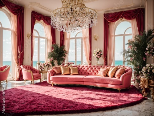 Luxury villa interior photo