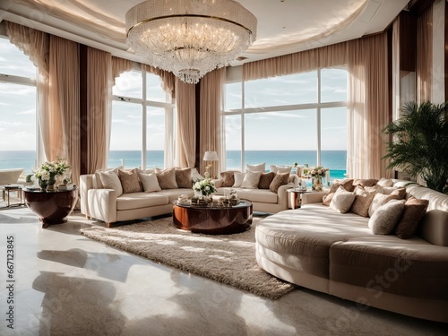 Luxury villa interior photo