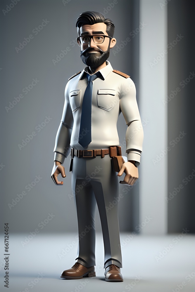 3d illustration character made with Generative AI 3d illustration character made with Generative AI