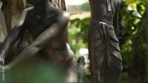 Wallpaper Mural Statue of a hermit contorting herself in Wat Phra Chetuphon Vimolmangkalaram Ratchawora Mahawihan or Wat Pho. Torontodigital.ca