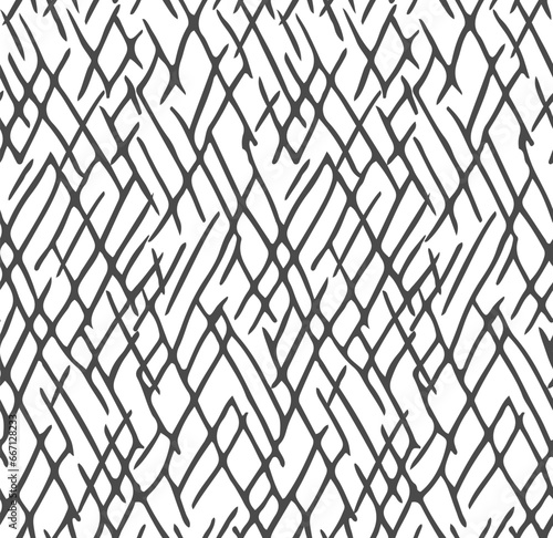 Black crosshatch texture, hand drawn seamless pattern for grunge, natural style. Ink drawing vector tile