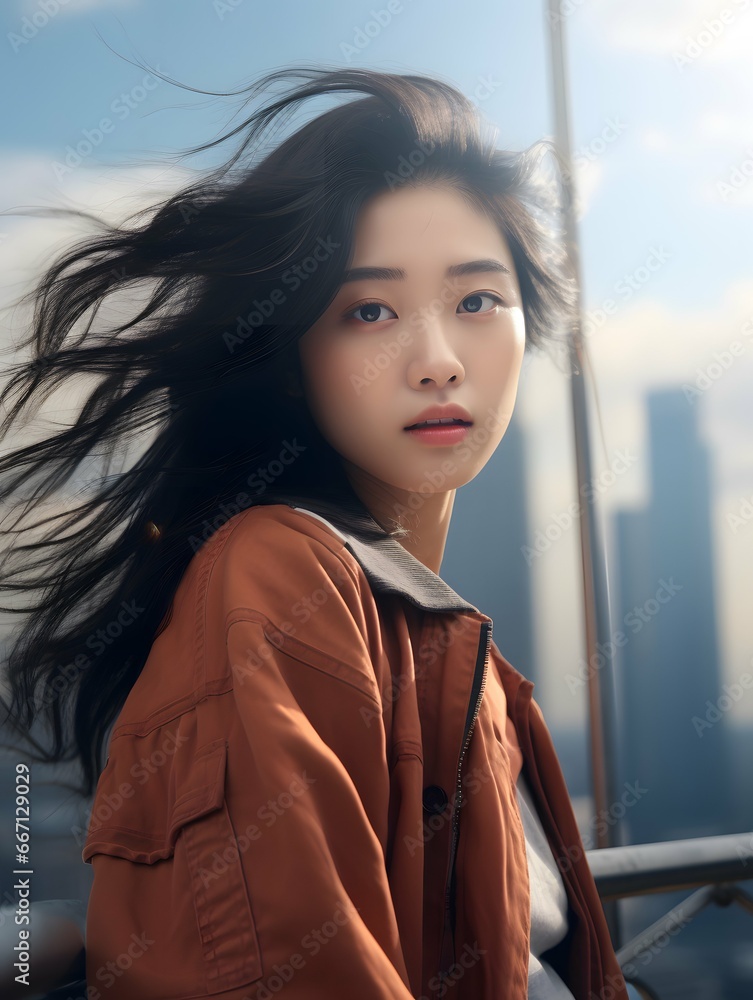 Beautiful young Asian woman portrait, cute girl wallpaper background photo Beautiful young Asian woman portrait, cute girl wallpaper background photo