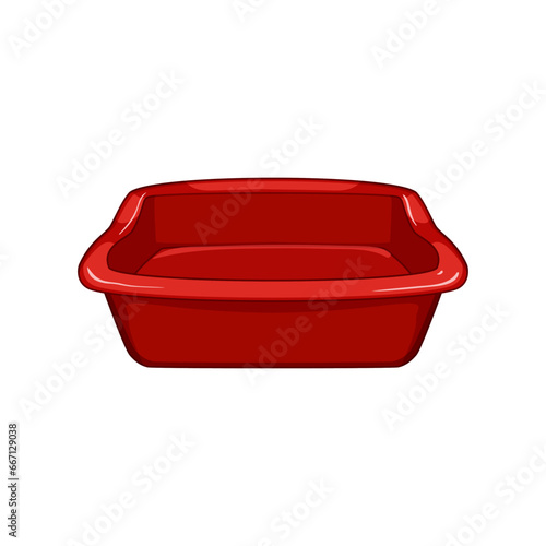 utensil basin plastic cartoon. equipment handle, single tub, wash washbowl utensil basin plastic sign. isolated symbol vector illustration