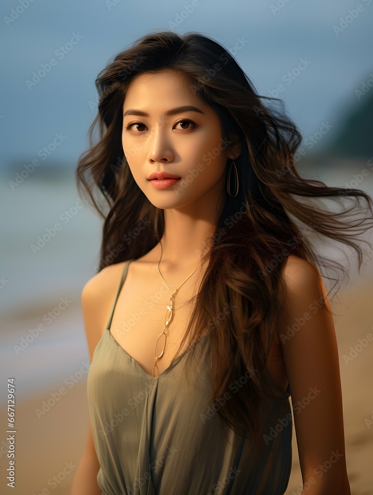 Beautiful young Asian woman portrait, cute girl wallpaper background photo Beautiful young Asian woman portrait, cute girl wallpaper background photo