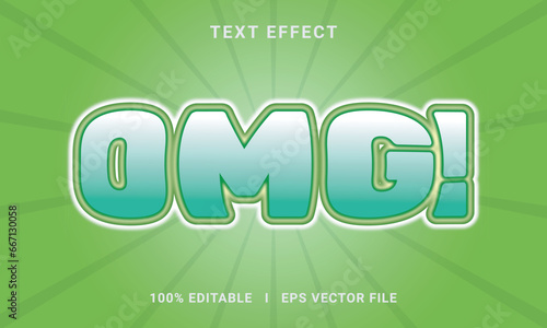 Modern editable omg text effect 3d text effect
