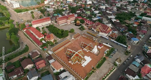 Wallpaper Mural Aerial landscape of Wat Phra That Choeng Chum Worawihan, Sakon Nakhon Province. Torontodigital.ca