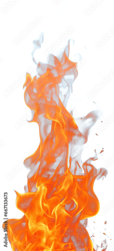 fire flame on transparent background - obrazy, fototapety, plakaty 