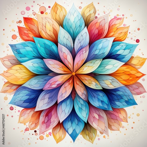 Mandala floral design, abstract background with flowers