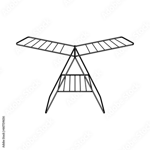 housework clothes drying rack cartoon. home clothing, household cloth, domestic dry housework clothes drying rack sign. isolated symbol vector illustration