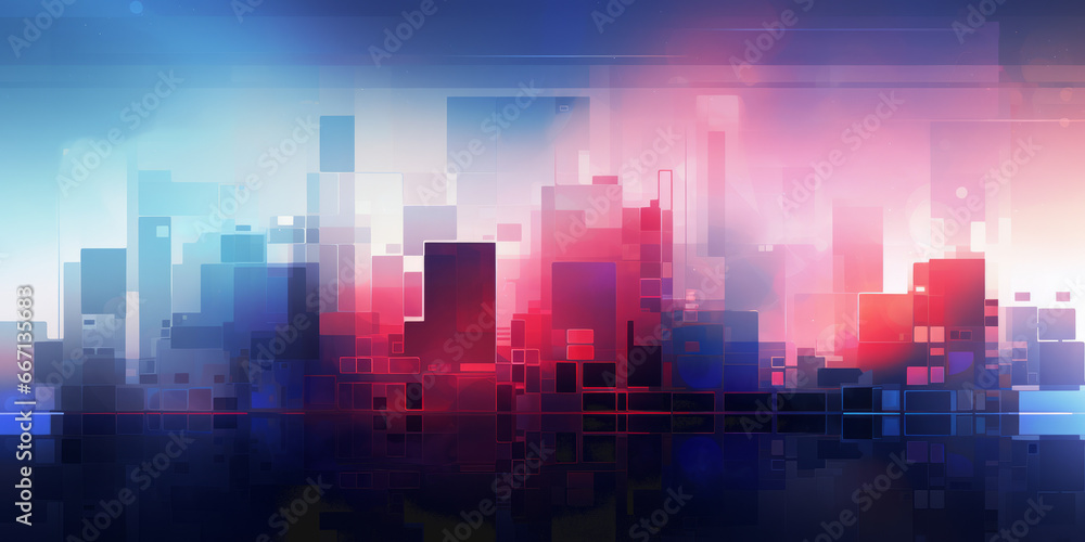 Abstract urban skyline illustration. 