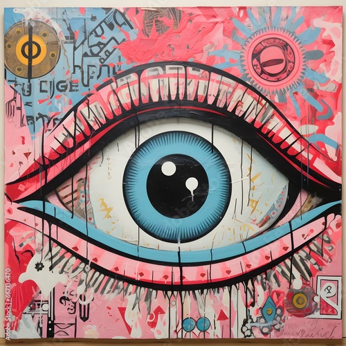 Eye illustration background  pupil and iris design