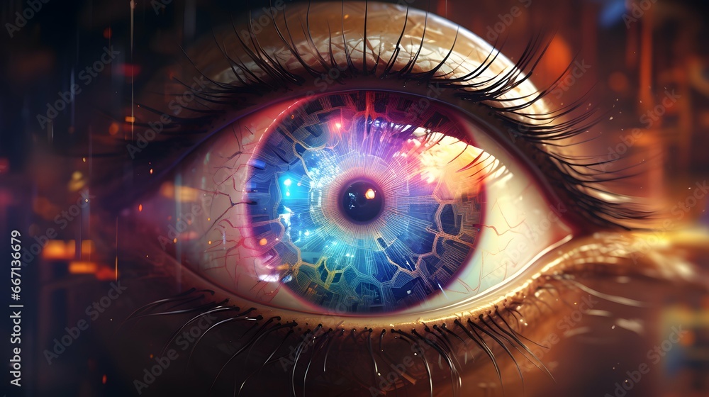 Eye illustration background, pupil and iris design Eye illustration background, pupil and iris design
