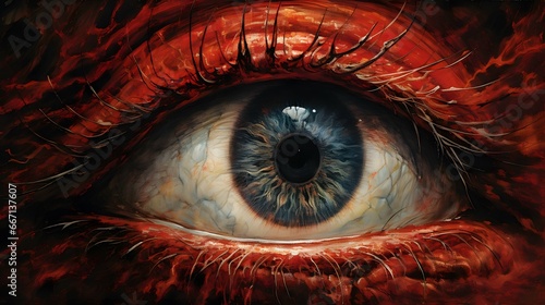 Eye illustration background, pupil and iris design © Filip