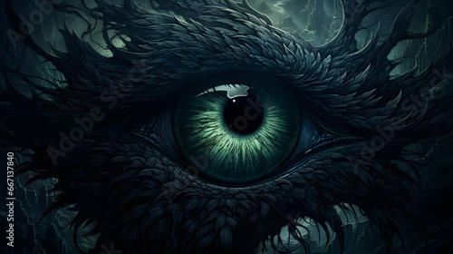 Eye illustration background, pupil and iris design © Filip