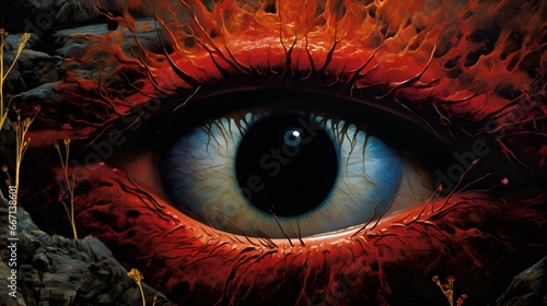 Eye illustration background  pupil and iris design