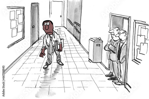 Φωτογραφία Black professor is worn out