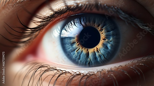 Eye illustration background, pupil and iris design photo