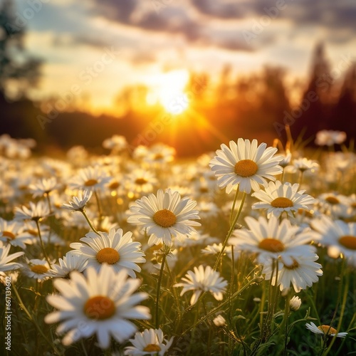 flower  daisy  nature  summer  spring  camomile  plant  yellow  white  chamomile  flowers  blossom  field  garden  beauty  bloom  meadow  floral  flora  sky  sun  daisies  grass  petal  