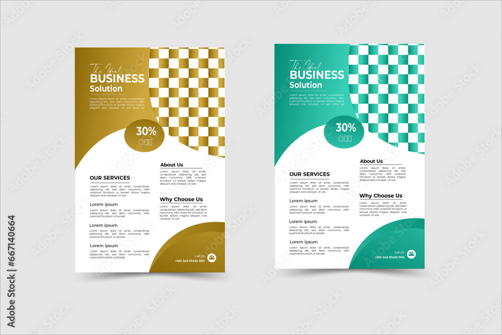 Corporate creative business flyer template design sets. perfect for creative professional business.