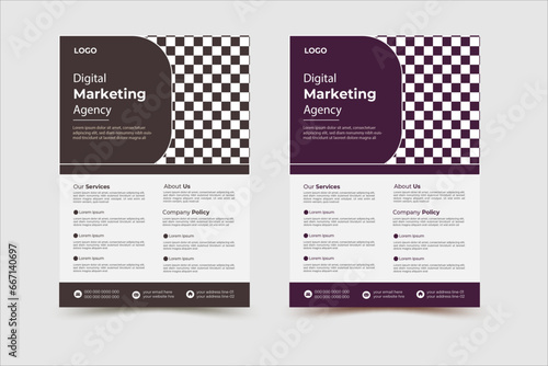 Corporate creative business flyer template design sets. perfect for creative professional business. photo