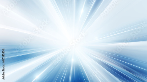 Colorful white and blue abstract background with ray pattern, 3D illustration.