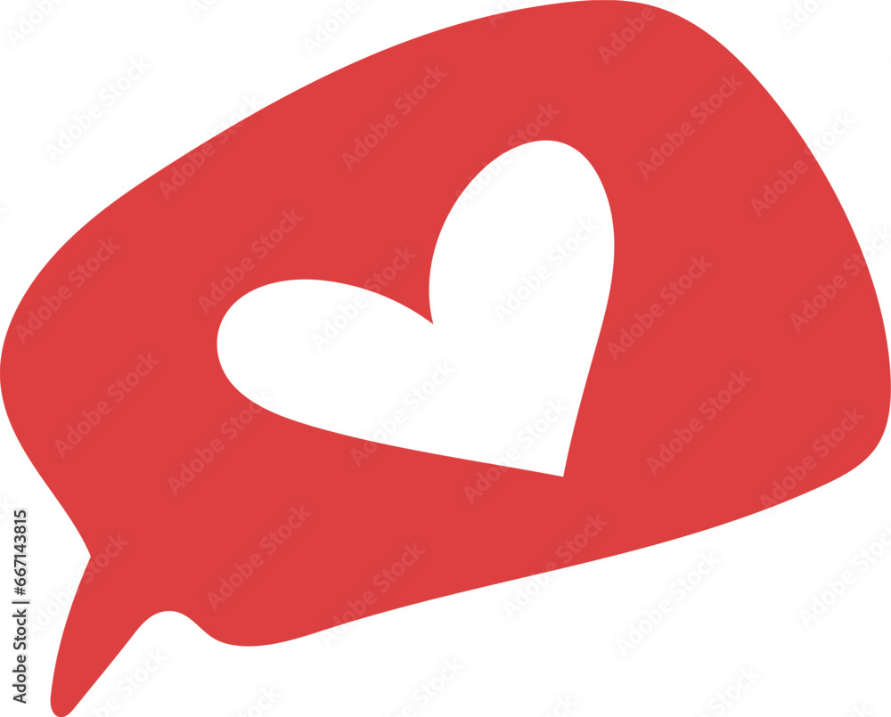 Speech bubble heart pink decoration design. Speech bubble heart pink decoration design.