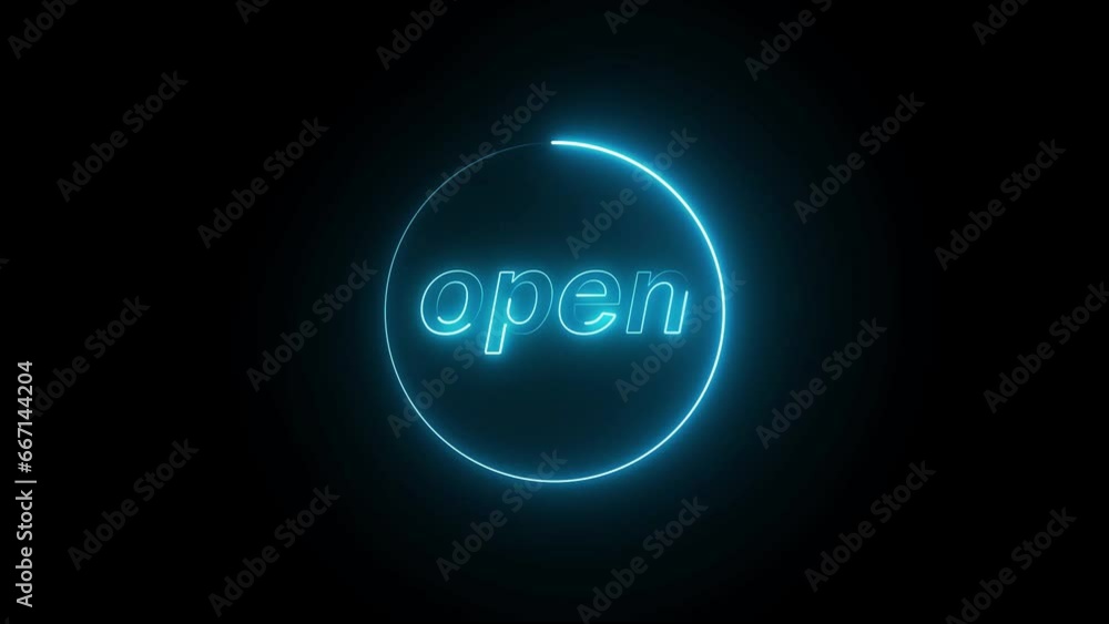 abstract glowing neon text on rectangle frame animation 4k abstract glowing neon text on rectangle frame animation 4k