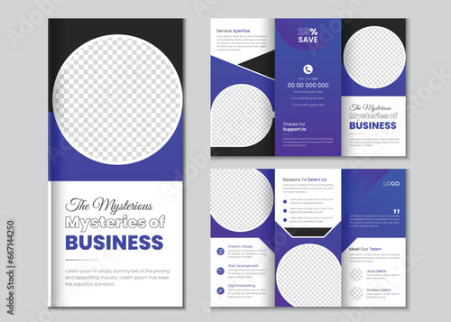 Corporate business Tri-Fold brochure design, Modern Tri-Fold Brochure Layout design, Simple Tri-Fold brochure design template

