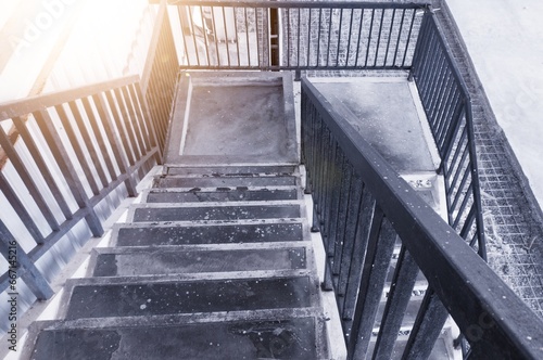 Building the stairs in factory,staircase in modern building