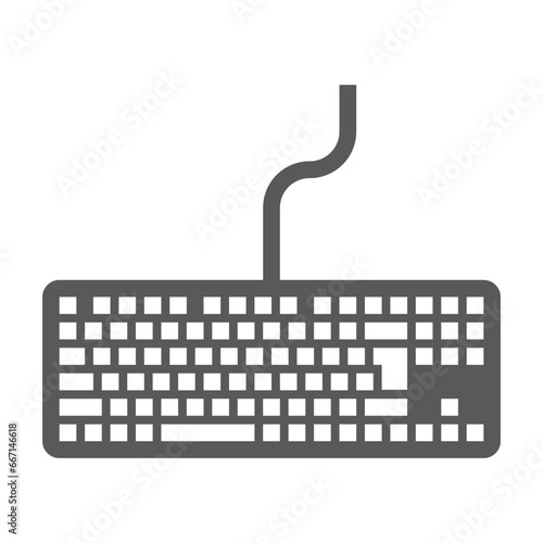 Keyboard computer icon flat style in black color