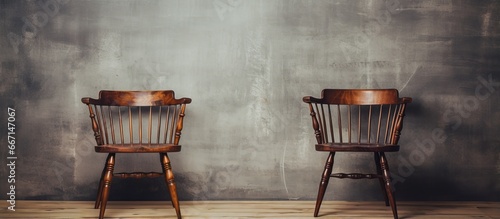 Two Vintage chairs crafted from genuine wood