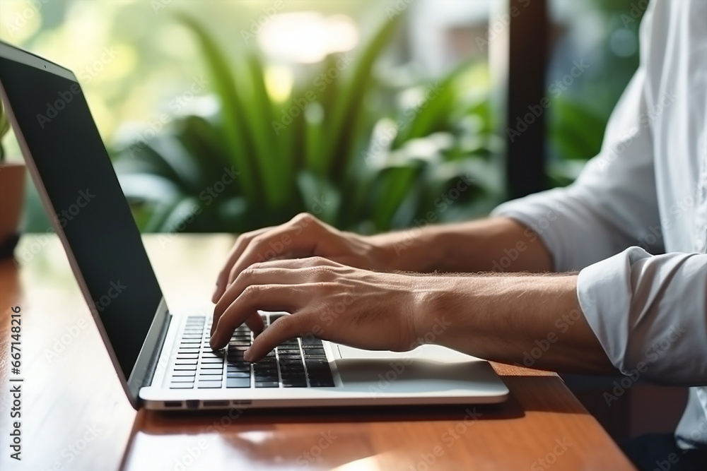close up of man hands typing on keyboard pc, working /chatting indoor environment close up of man hands typing on keyboard pc, working /chatting indoor environment
