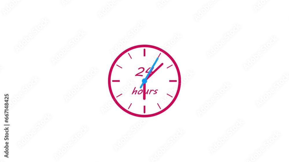 abstract 24 hours timer clock icon animation 4k abstract 24 hours timer clock icon animation 4k
