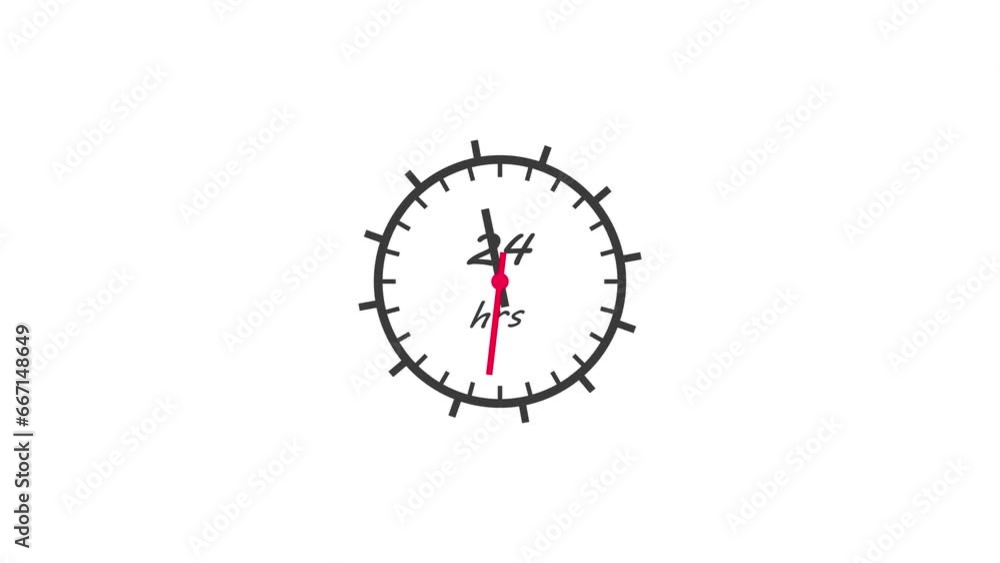 abstract 24 hours timer clock icon animation 4k abstract 24 hours timer clock icon animation 4k