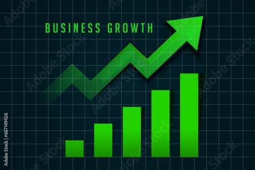 growth arrow Financial share market graph background