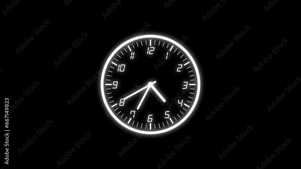 abstract glowing neon clock animation background 4k abstract glowing neon clock animation background 4k