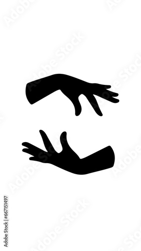 manos silueta vector