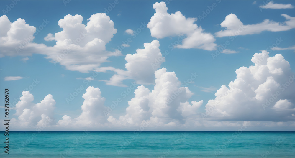 The sea is beautiful the water is so clear you can see, with White Sand Beach. ai generative