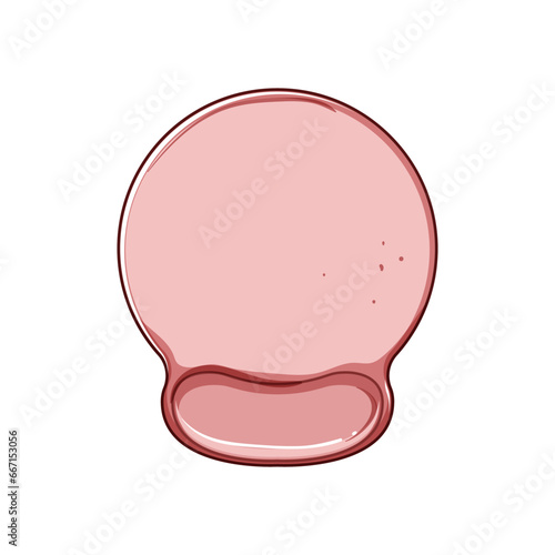 computer mouse pad cartoon. blank office, empty mockup, accessory keyboard computer mouse pad sign. isolated symbol vector illustration