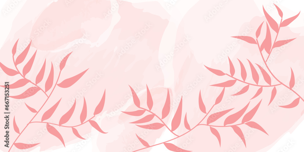 Abstract floral element background. Vector Hand drawn botanical frame, plants element in pastel color. Template for social media post, invitation, greeting card, poster, advertising, event, wall art. Abstract floral element background. Vector Hand drawn botanical frame, plants element in pastel color. Template for social media post, invitation, greeting card, poster, advertising, event, wall art.