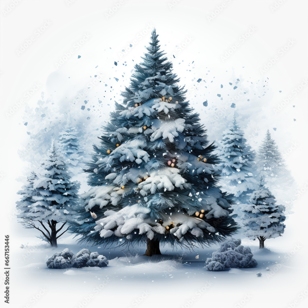 Decorative Christmas Tree isolated