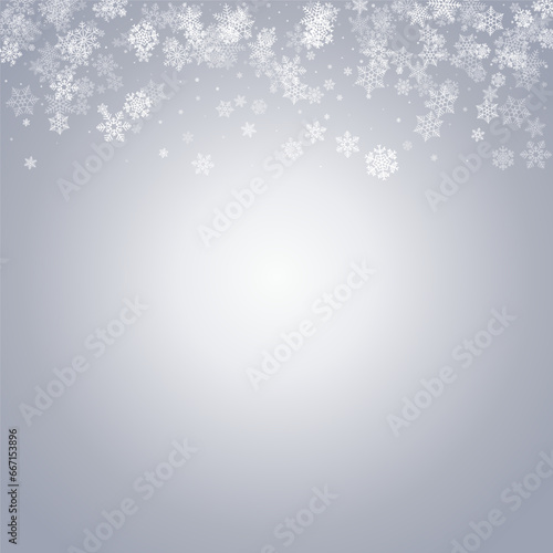 Gray Snowflake Vector Gray Background. magic