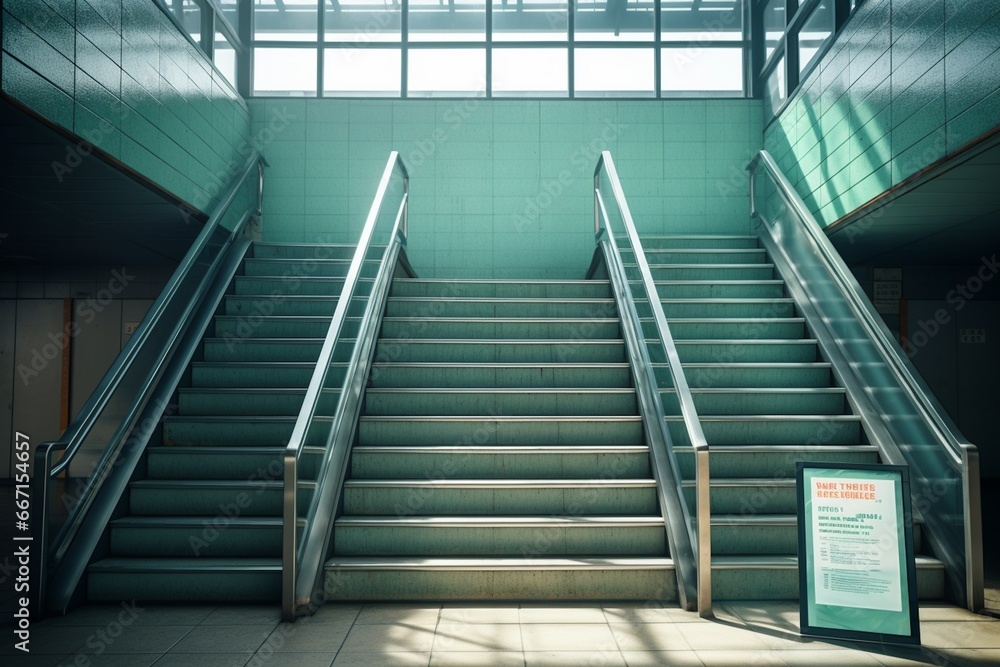 Stairs Mockup Created with Generative AI Stairs Mockup Created with Generative AI