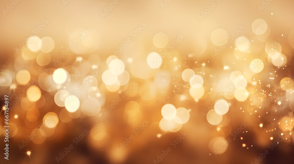 Shiny Background of Beige Bokeh Lights. Festive Wallpaper for Holidays and Celebrations Shiny Background of Beige Bokeh Lights. Festive Wallpaper for Holidays and Celebrations