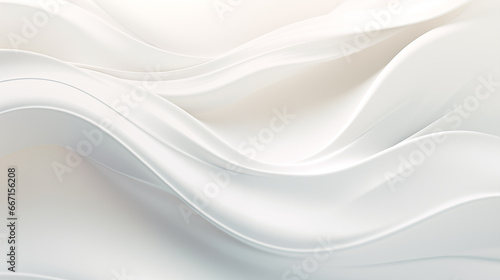 White cloth background, abstract soft waves, cloth satin. photo